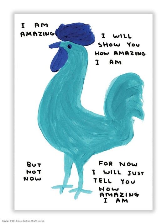 A6 Art Postcard By David Shrigley - I Am Amazing