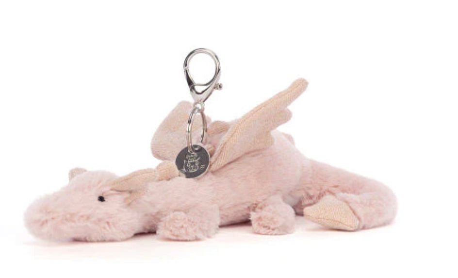 Jellycat Bag Charm Rose Dragon