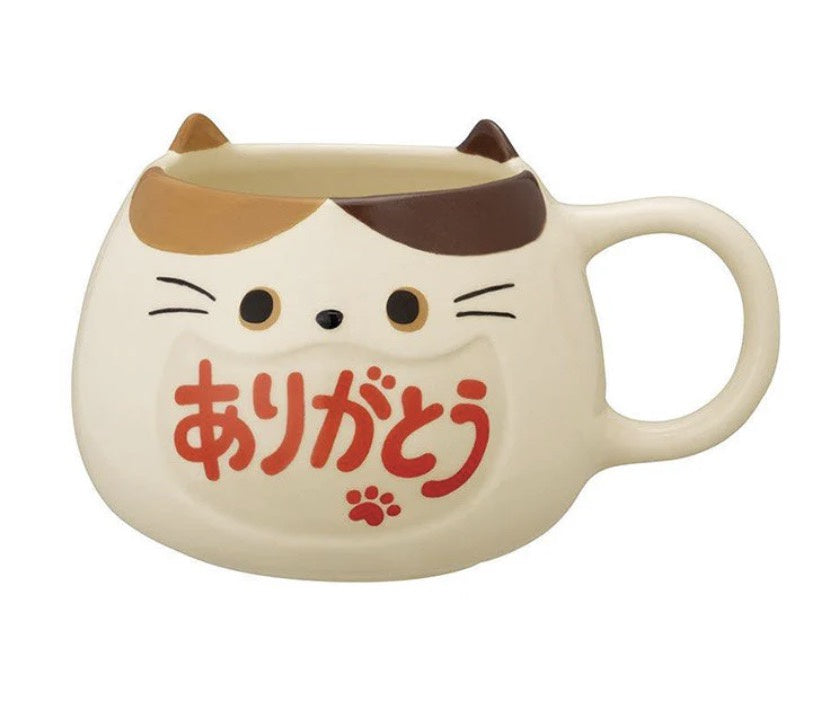 Decole Thank You Mug-Calico Cat