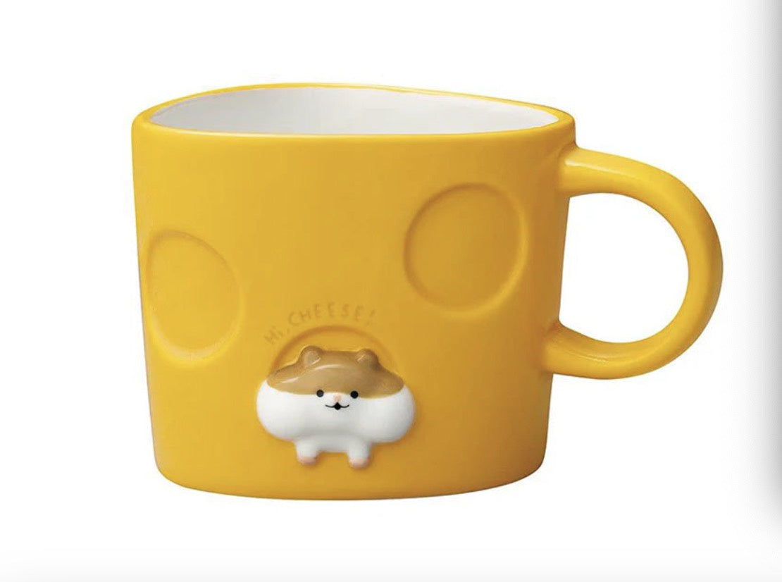 Decole Hamster Cheese Mug- Brown Hamster