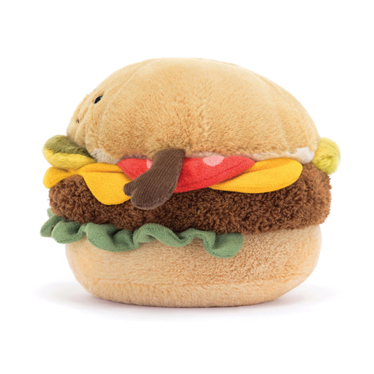 JELLYCAT AMUSEABLE BURGER MULTI-COLOURED 5X1X17CM