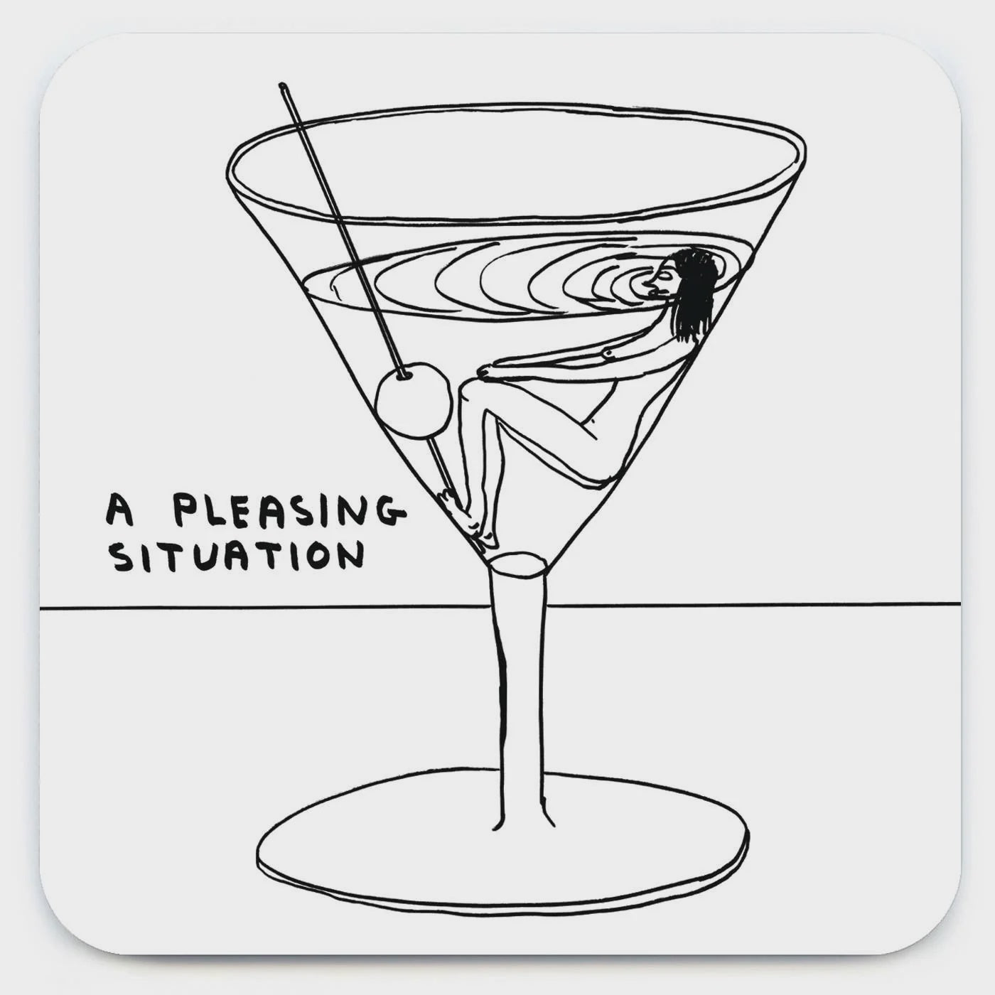 David Shrigley Coaster - A Pleasing Situation