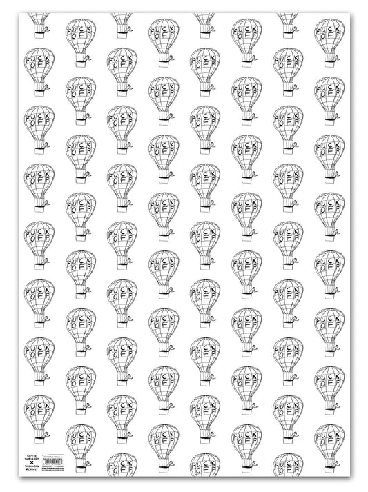 David Shrigley Gift Wrap Balloon **Pack of 2 Sheets Folded**